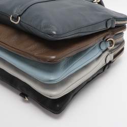 Pre Owned D&G Tricolor Leather Lily Twist Satchel