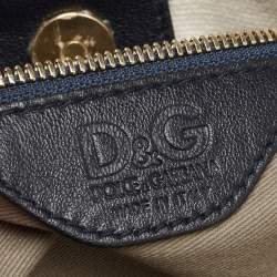 D&G Multicolor Quilted Canvas and Leather Lily Glam Tote 