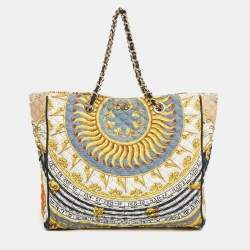 D&G Multicolor Quilted Canvas and Leather Lily Glam Tote 