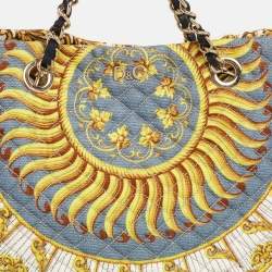 D&G Multicolor Quilted Canvas and Leather Lily Glam Tote 