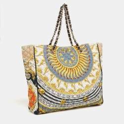D&G Multicolor Quilted Canvas and Leather Lily Glam Tote 