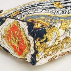 D&G Multicolor Quilted Canvas and Leather Lily Glam Tote 