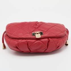 Pre Owned D&G Red Quilted Leather Vlada Crossbody Bag