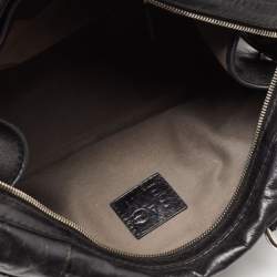 Pre Owned D&G Black Leather Emy Satchel