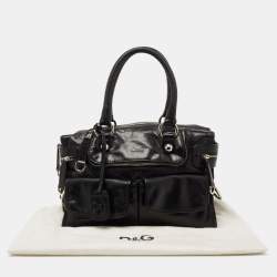 Pre Owned D&G Black Leather Emy Satchel