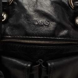 Pre Owned D&G Black Leather Emy Satchel