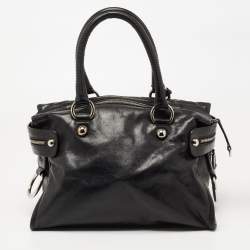 Pre Owned D&G Black Leather Emy Satchel