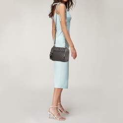 Pre Owned D&G Grey Quilted Leather Lily Glam Crossbody Bag