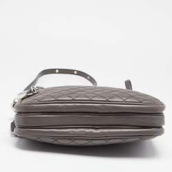 Pre Owned D&G Grey Quilted Leather Lily Glam Crossbody Bag
