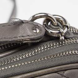 Pre Owned D&G Grey Quilted Leather Lily Glam Crossbody Bag