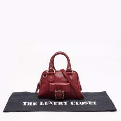 Pre Owned D&G Maroon Leather Satchel