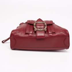 Pre Owned D&G Maroon Leather Satchel