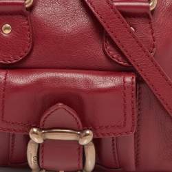 Pre Owned D&G Maroon Leather Satchel