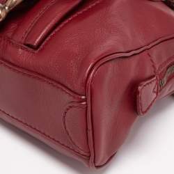 Pre Owned D&G Maroon Leather Satchel