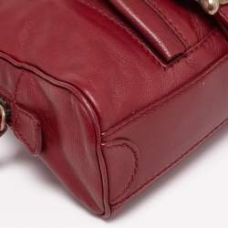 Pre Owned D&G Maroon Leather Satchel