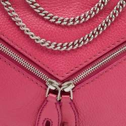 Pre Owned D&G Pink Leather Micol Shoulder Bag