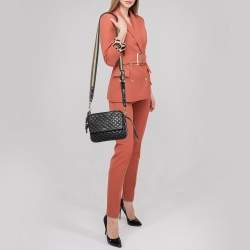 Pre Owned D&G Black Quilted Leather Lily Sport Crossbody Bag