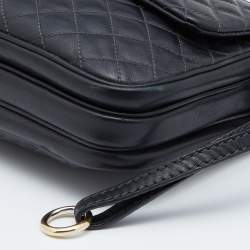 Pre Owned D&G Black Quilted Leather Lily Sport Crossbody Bag