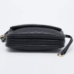 Pre Owned D&G Black Quilted Leather Lily Sport Crossbody Bag