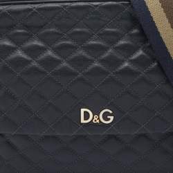 Pre Owned D&G Black Quilted Leather Lily Sport Crossbody Bag