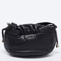 Pre Owned D&G Black Leather Shoulder Bag