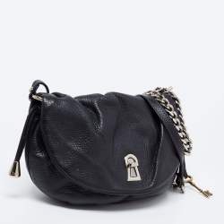 Pre Owned D&G Black Leather Shoulder Bag