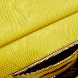 Pre Owned Dolce & Gabbana Yellow Leather Miss Sicily Top Handle Bag