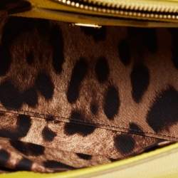 Pre Owned Dolce & Gabbana Yellow Leather Miss Sicily Top Handle Bag