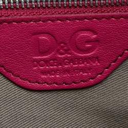 D&G Pink Leather Miss Dolce Top Handle Bag