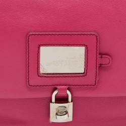 D&G Pink Leather Miss Dolce Top Handle Bag