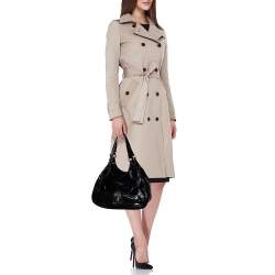 Pre Owned D&G Black Patent Leather Allyson Satchel