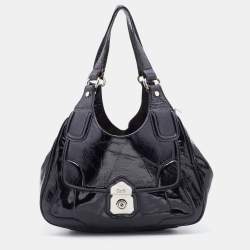 Pre Owned D&G Black Patent Leather Allyson Satchel