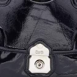 Pre Owned D&G Black Patent Leather Allyson Satchel