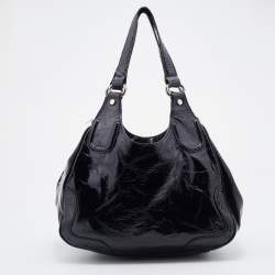 Pre Owned D&G Black Patent Leather Allyson Satchel
