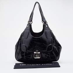 Pre Owned D&G Black Patent Leather Allyson Satchel