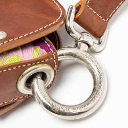 Pre Owned D&G Multicolor Floral Print Canvas and Leather  Shoulder Bag