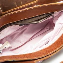 Pre Owned D&G Multicolor Floral Print Canvas and Leather  Shoulder Bag