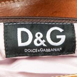 Pre Owned D&G Multicolor Floral Print Canvas and Leather  Shoulder Bag