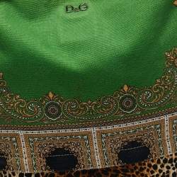 D&G Multicolor Printed Canvas Ania Chain Shoulder Bag