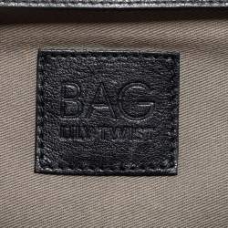 Pre Owned D&G Black Leather Lily Twist Satchel 