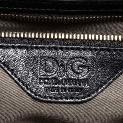 Pre Owned D&G Black Leather Lily Twist Satchel 