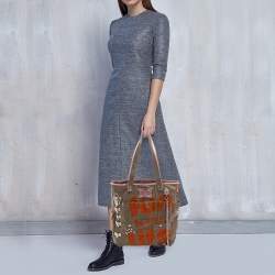 Pre Owned D&G Grey Canvas Fun Is My Life Tote