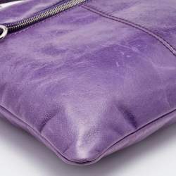Pre Owned D&G Purple Leather Emy Tote