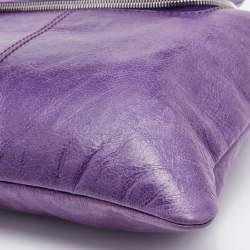 Pre Owned D&G Purple Leather Emy Tote