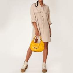 Pre Owned D&G Mustard Yellow Leather Hobo