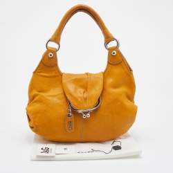 Pre Owned D&G Mustard Yellow Leather Hobo