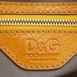 Pre Owned D&G Mustard Yellow Leather Hobo