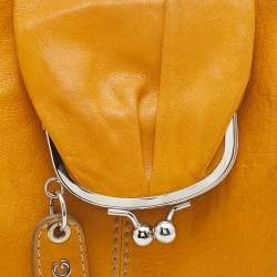 Pre Owned D&G Mustard Yellow Leather Hobo