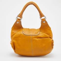 Pre Owned D&G Mustard Yellow Leather Hobo