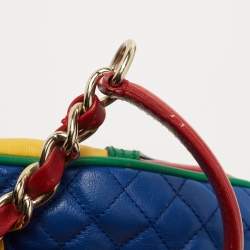 D&G Multicolour Quilted Leather Lily Glam Satchel